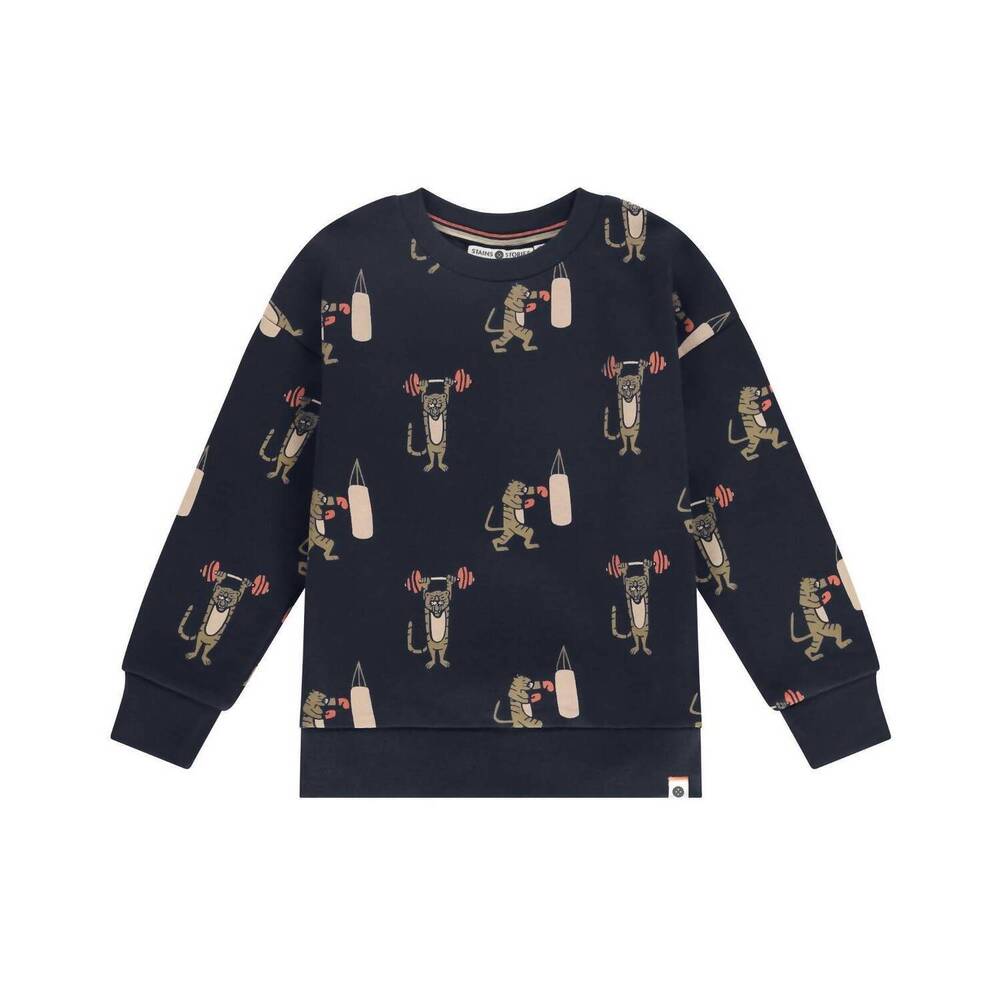 NEW BABYFACE boy's boxing tiger sweatshirt in night